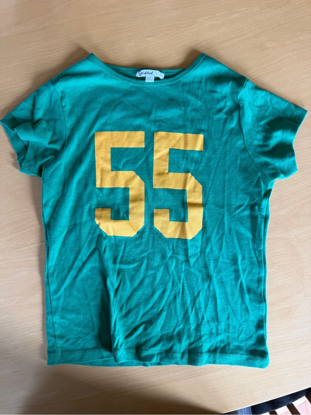 Subdued Green Number 55 Tee